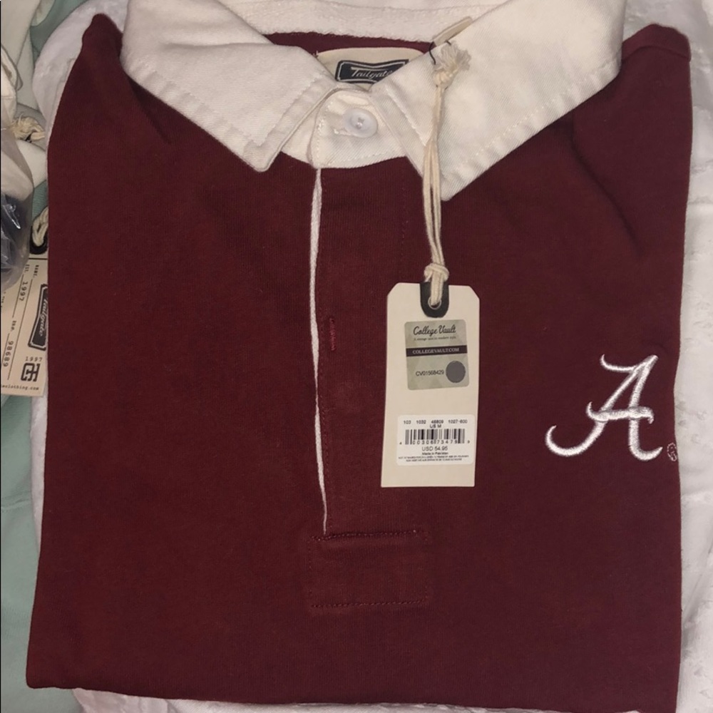 long sleeve ALABAMA tailgate shirt maroon